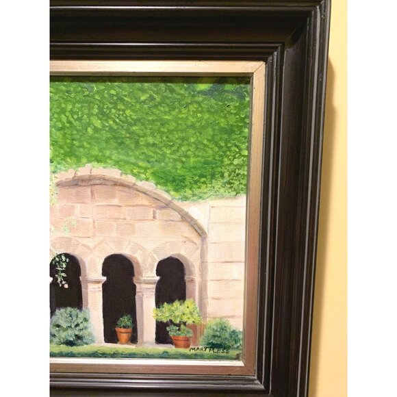 Original Oil Painting Framed & Matted Of Van Gogh's Hospital France By Mary Ples - Picture 4 of 11